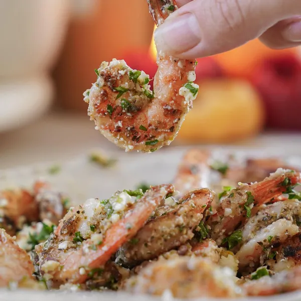 Pan Fried Shrimp with Parsley, Butter and Feta