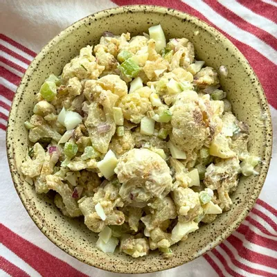 Recipe 'Roasted Cauliflower Potato Salad (with frozen cauliflower)'