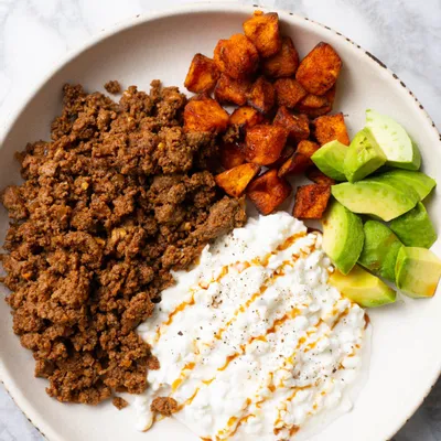 Recipe 'Viral Cottage Cheese Beef Bowl'