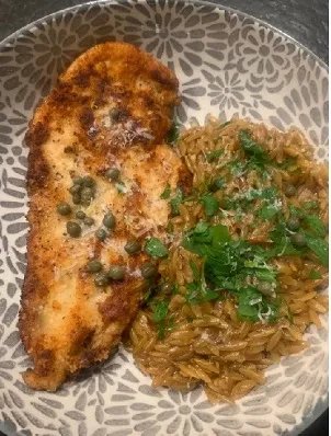 One Pan Chicken Piccata Orzo