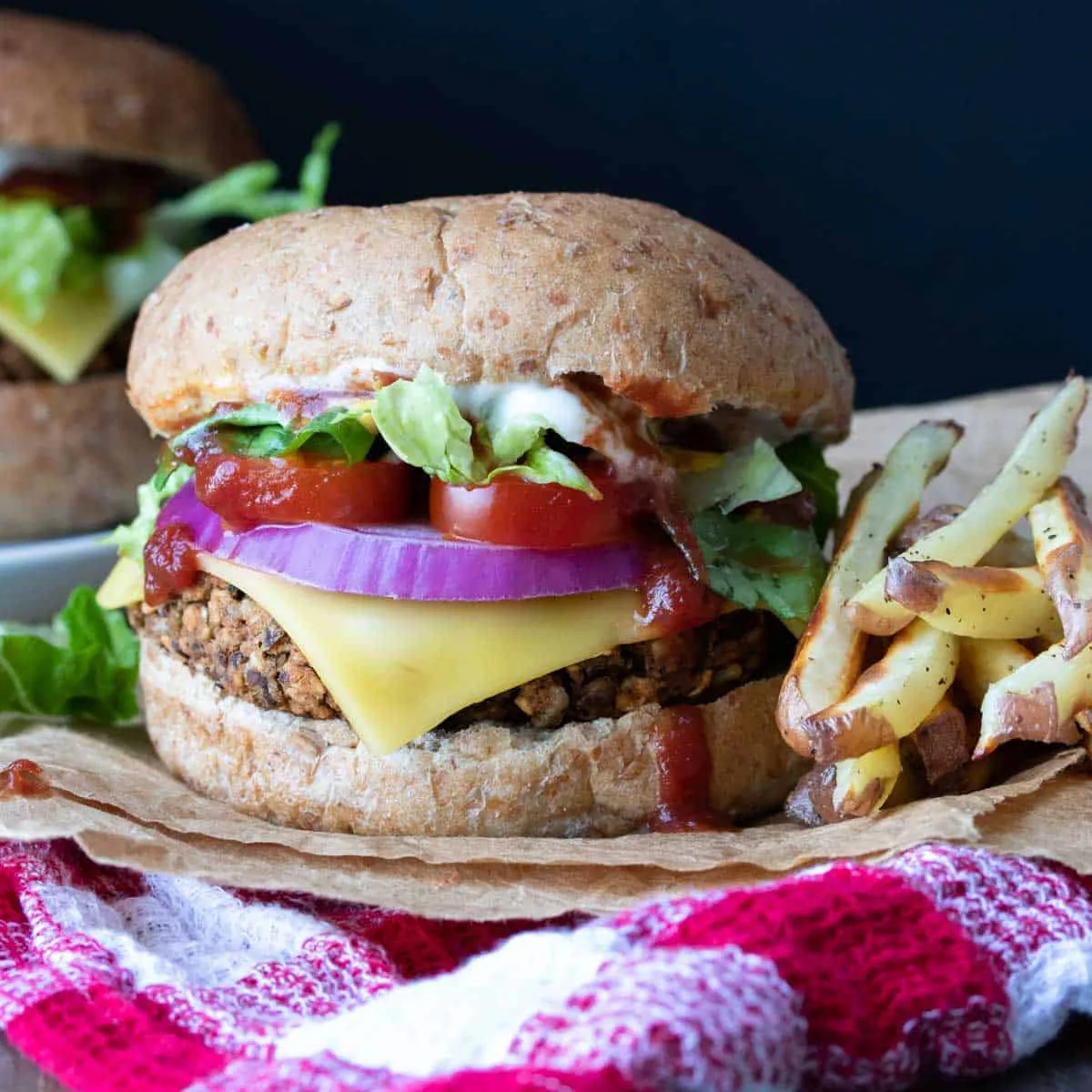 Easy Lentil Veggie Burger