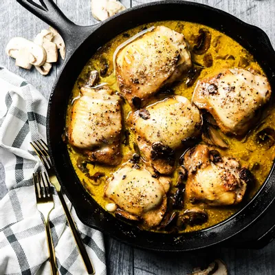 Recipe 'Easy Braised Chicken & Mushrooms'
