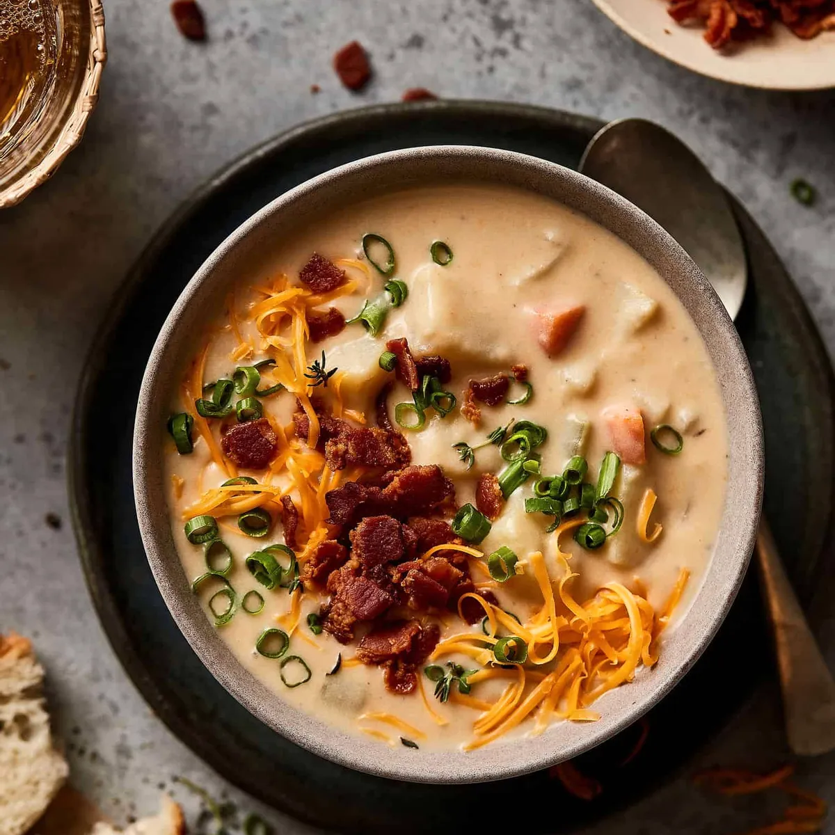 Healthy Dairy-Free Baked Potato Soup