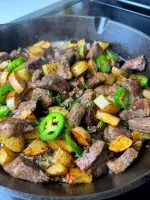Recipe 'Garlic and Jalapeño Steak Bites'