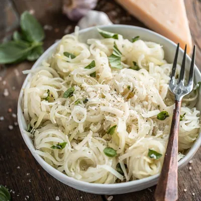 Recipe 'Kohlrabi "Linguine" 🍝✨ Pasta delicious 🤩'