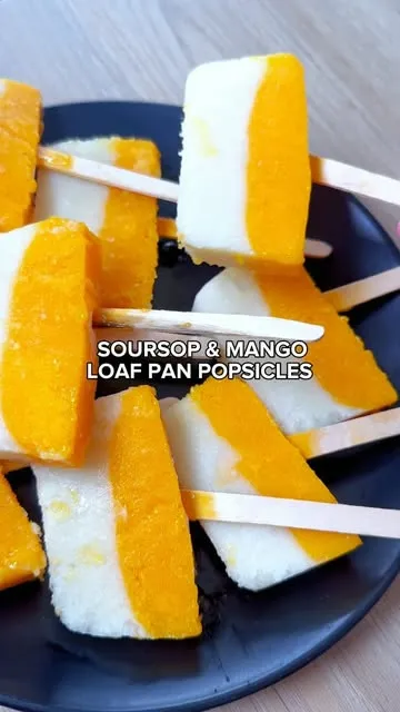 Soursop & mango loaf pan popsicles