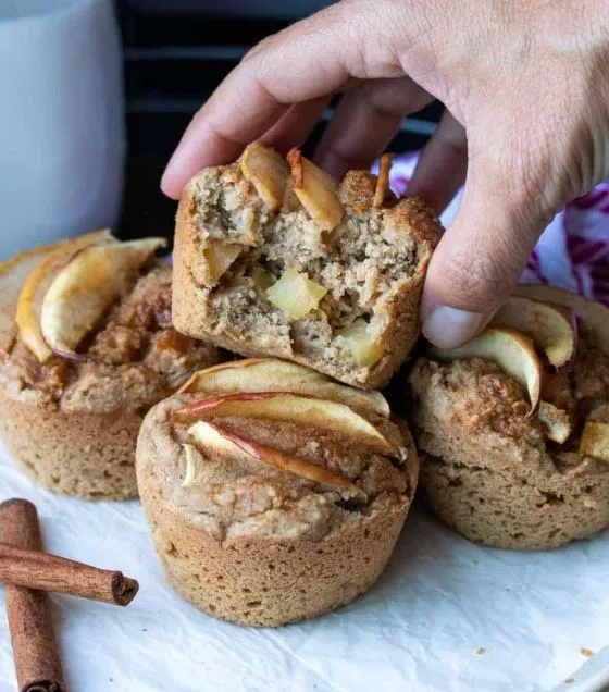 Healthy Vegan Gluten Free Apple Muffins