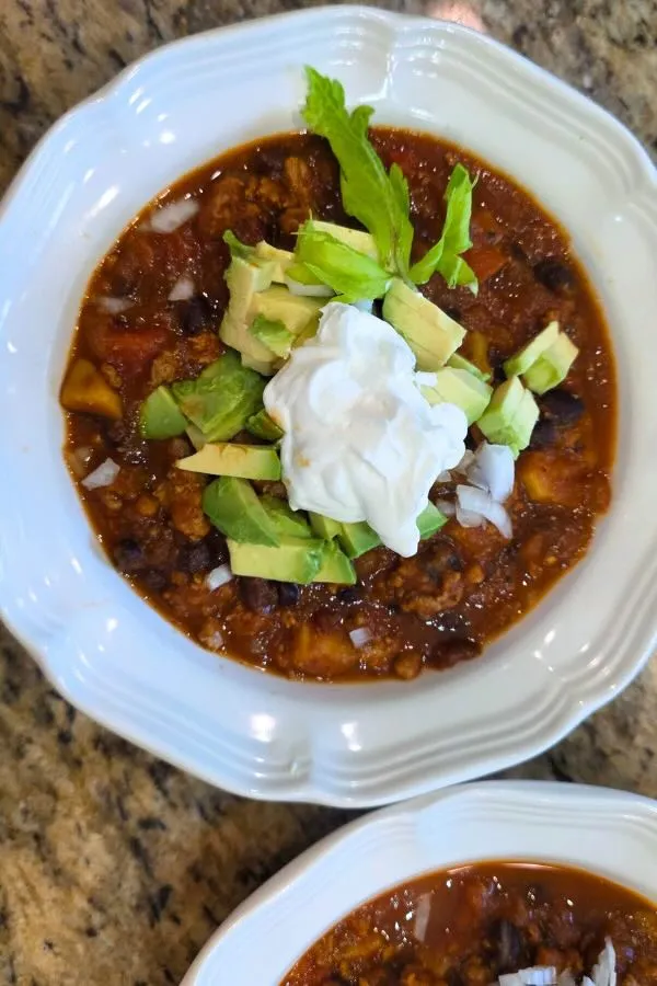 Pumpkin and Sweet Potato Turkey Black Bean Chili