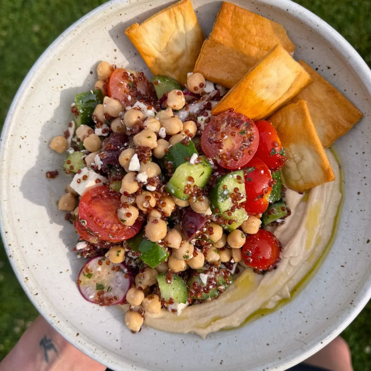 Fattoush-Inspired Hummus Bowls