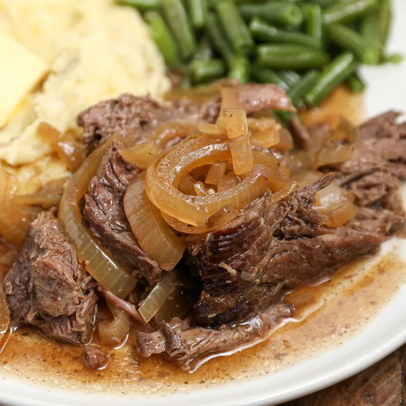 French Onion Pot Roast (Slow Cooker or Oven)