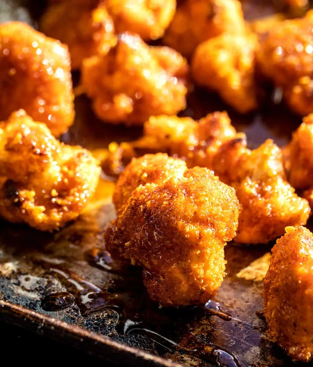 Crunchy Baked Hot Honey Cauliflower