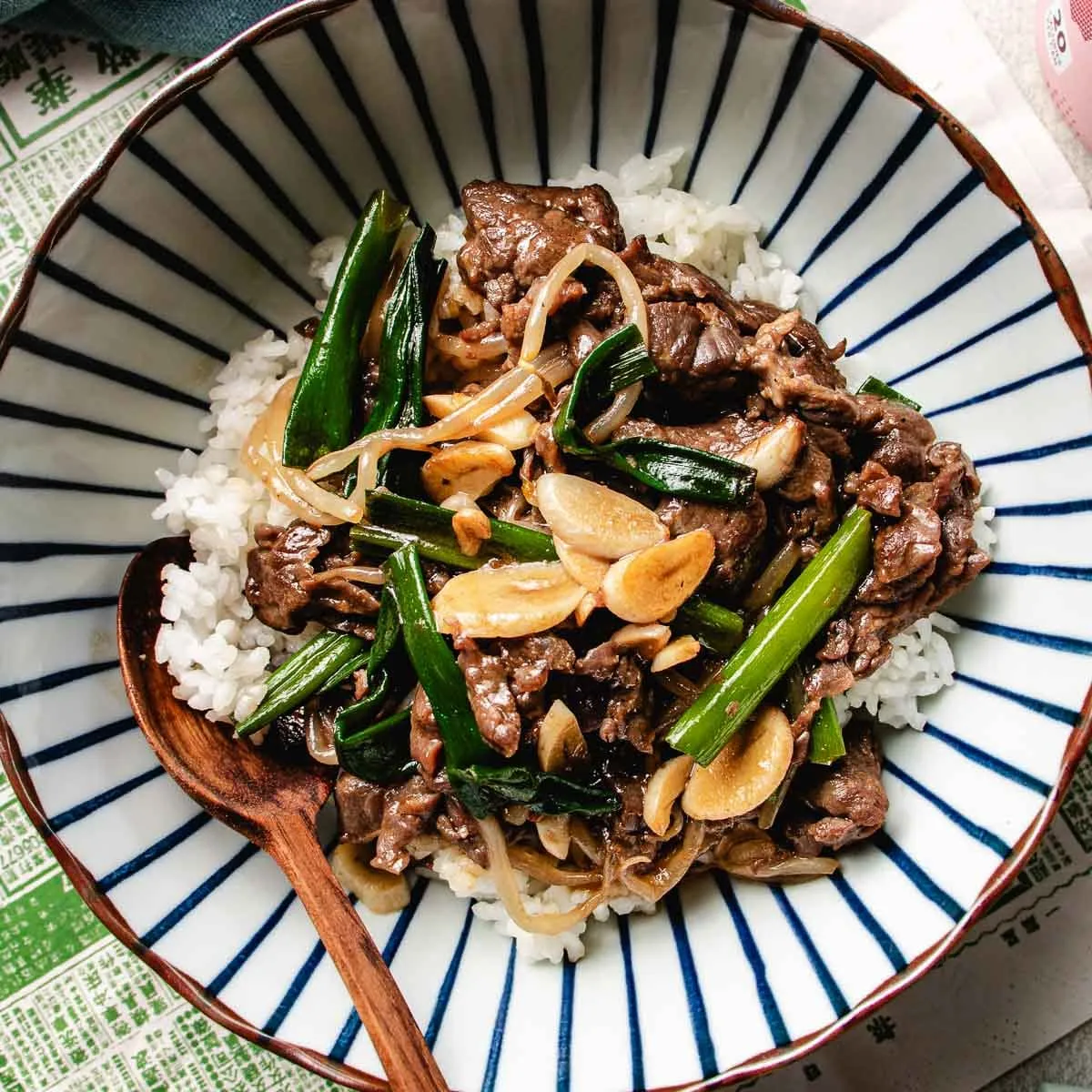 Beef with garlic sauce recipe