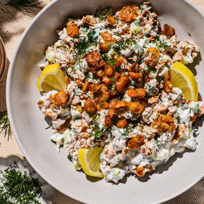 Recipe 'Crispy Smashed Chickpea Salad Recipe'