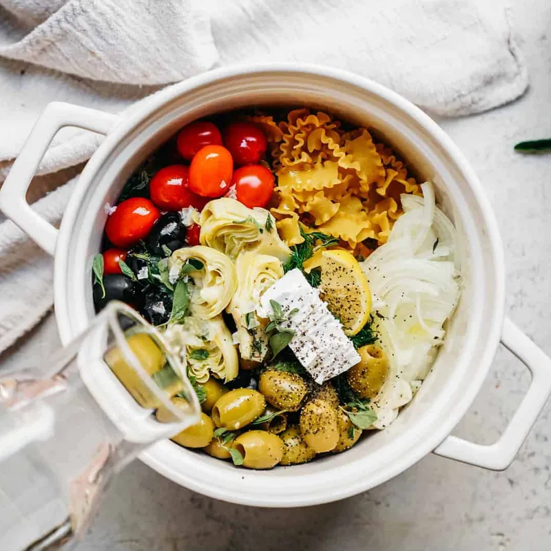 Vegan Pasta Dish (Greek Style)
