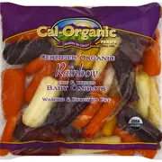 Cal-Organic Farms Baby Carrots, Rainbow, Cut & Peeled