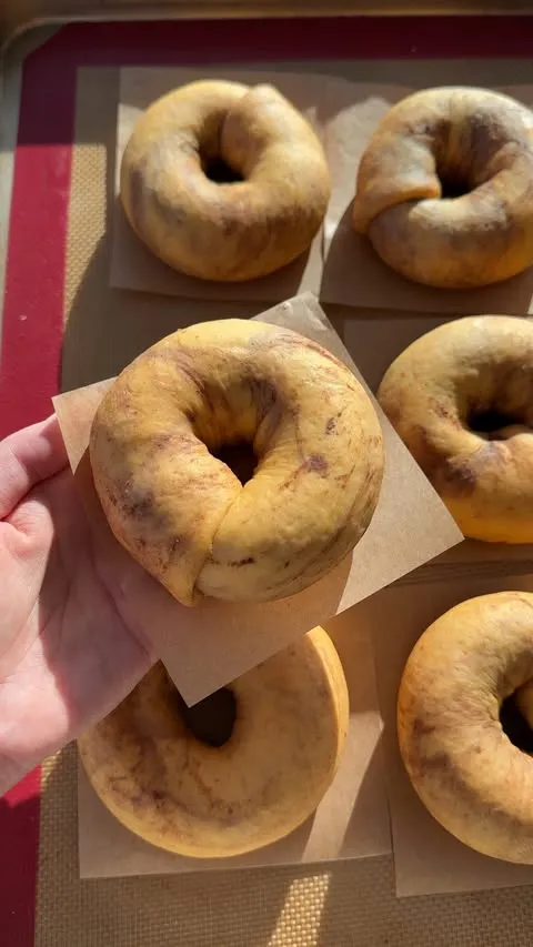 Pumpkin Spice Bagels