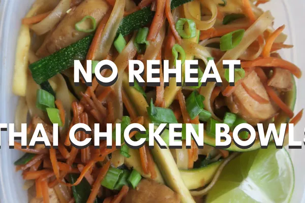 No-Reheat Thai Chicken, Zucchini and Carrot Bowls