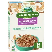Cascadian Farm Organic No Added Sugar Coconut Cashew Granola