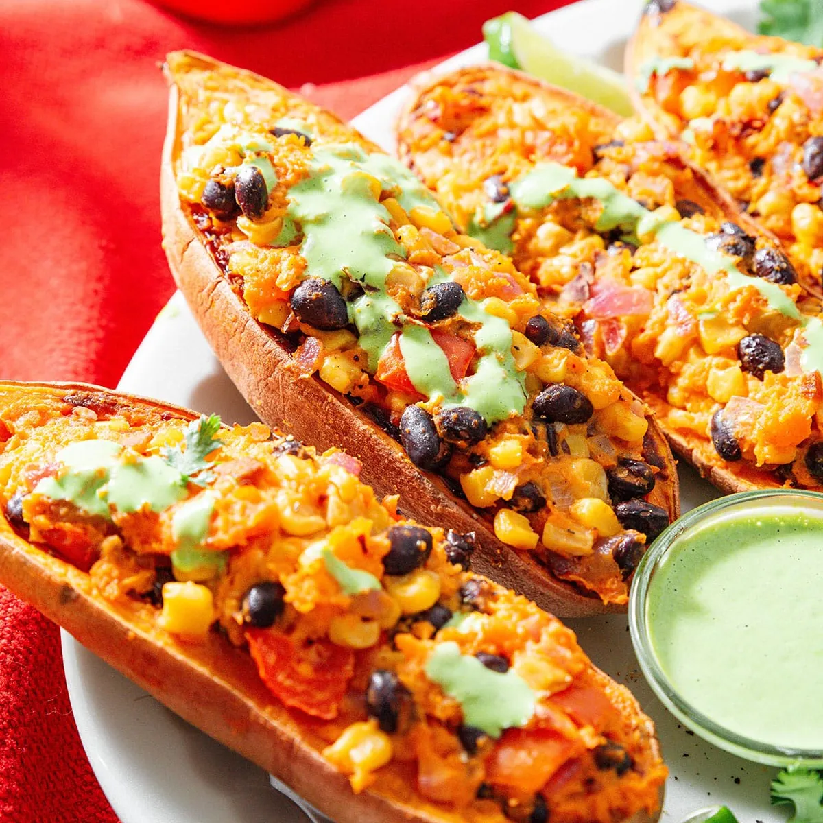 Enchilada Stuffed Sweet Potatoes
