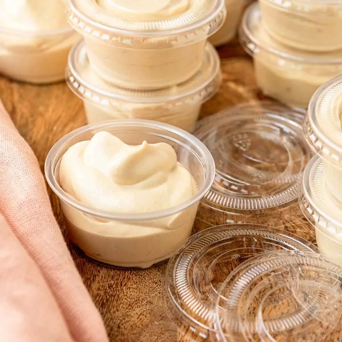 Creamy Frozen White Russian Pudding Shots