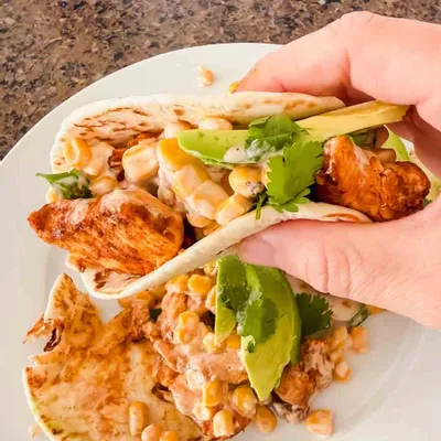 Recipe 'Street Corn Chicken Tacos'