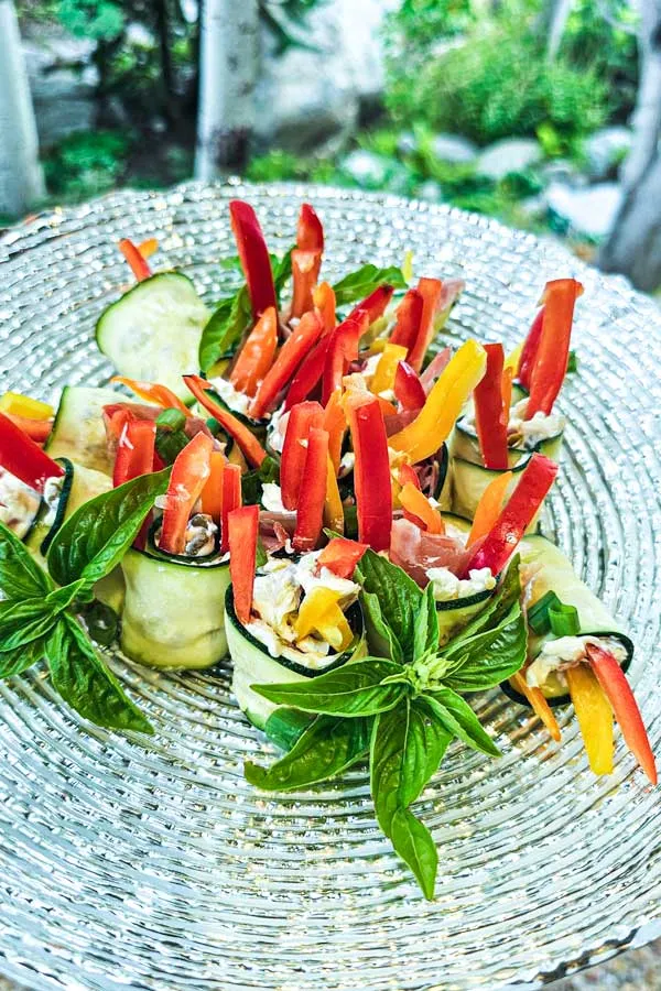 Zucchini Appetizer with Cream Cheese and Proscuitto