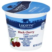 Lucerne Yogurt, Nonfat, Black Cherry, Light