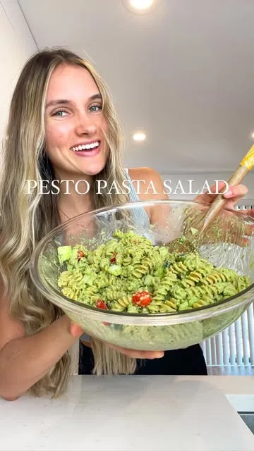 PESTO PASTA SALAD (gluten + dairy free)💚