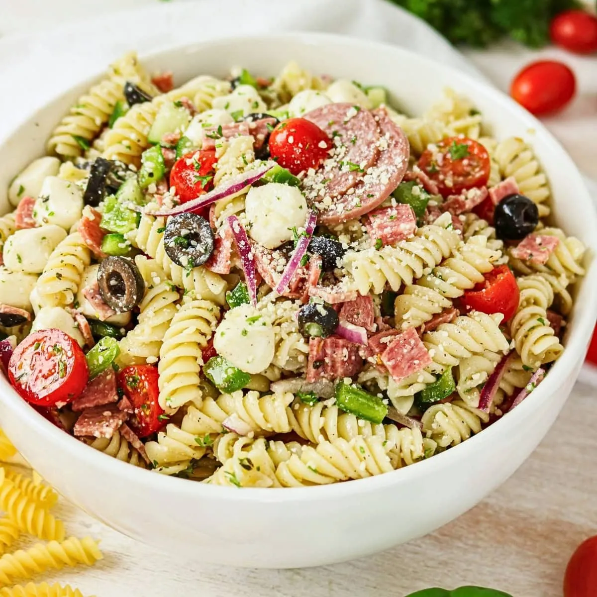 Italian Pasta Salad with Salami