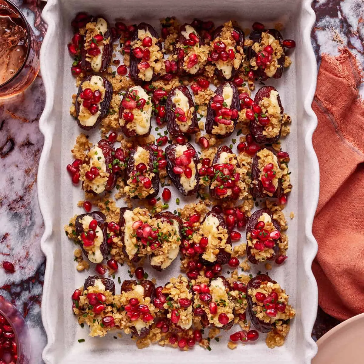 Roasted Boursin Stuffed Dates
