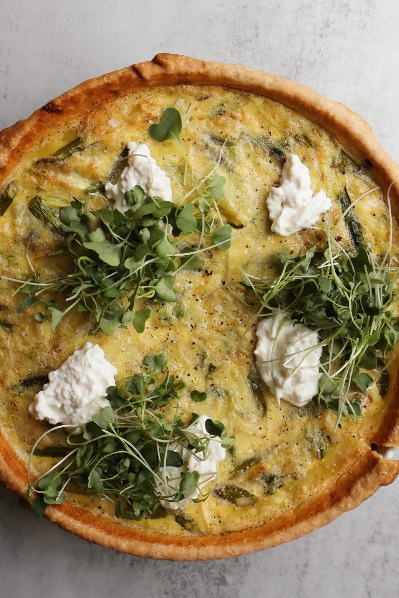 Asparagus Leek Quiche