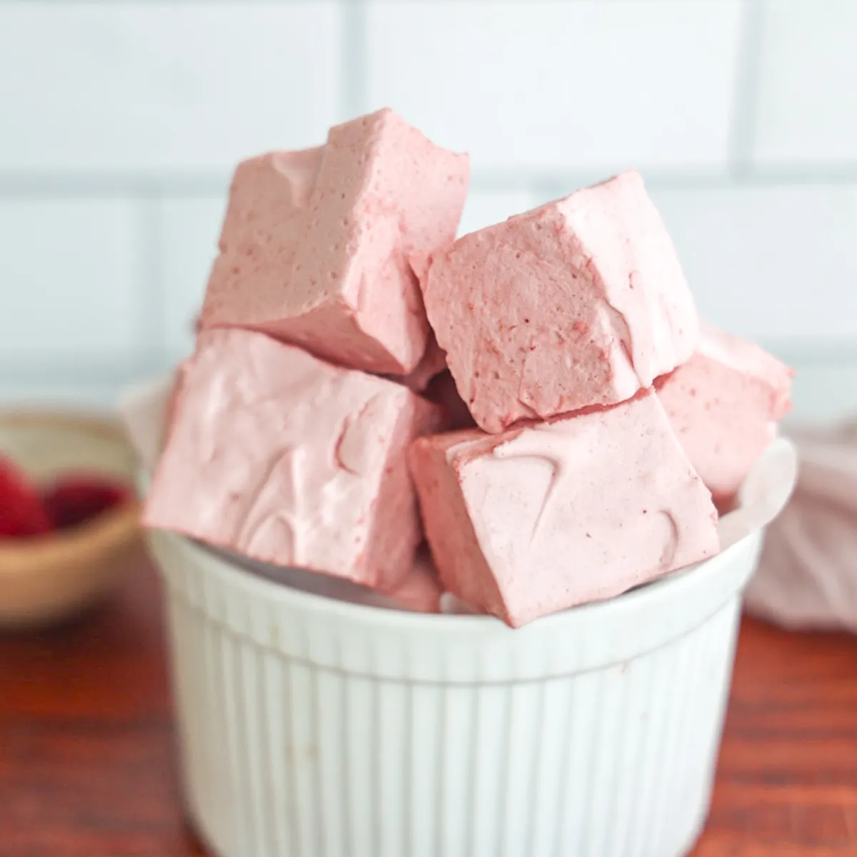 Healthy Raspberry Marshmallows