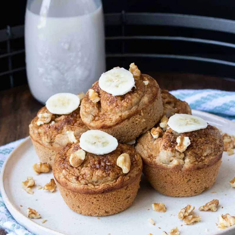 Vegan Gluten-Free Banana Oat Blender Muffins