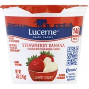 Lucerne Yogurt, Lowfat, Strawberry Banana