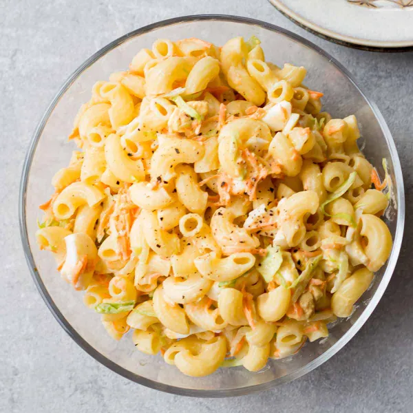 Japanese-style Pasta Salad with a Light Mayo Dressing