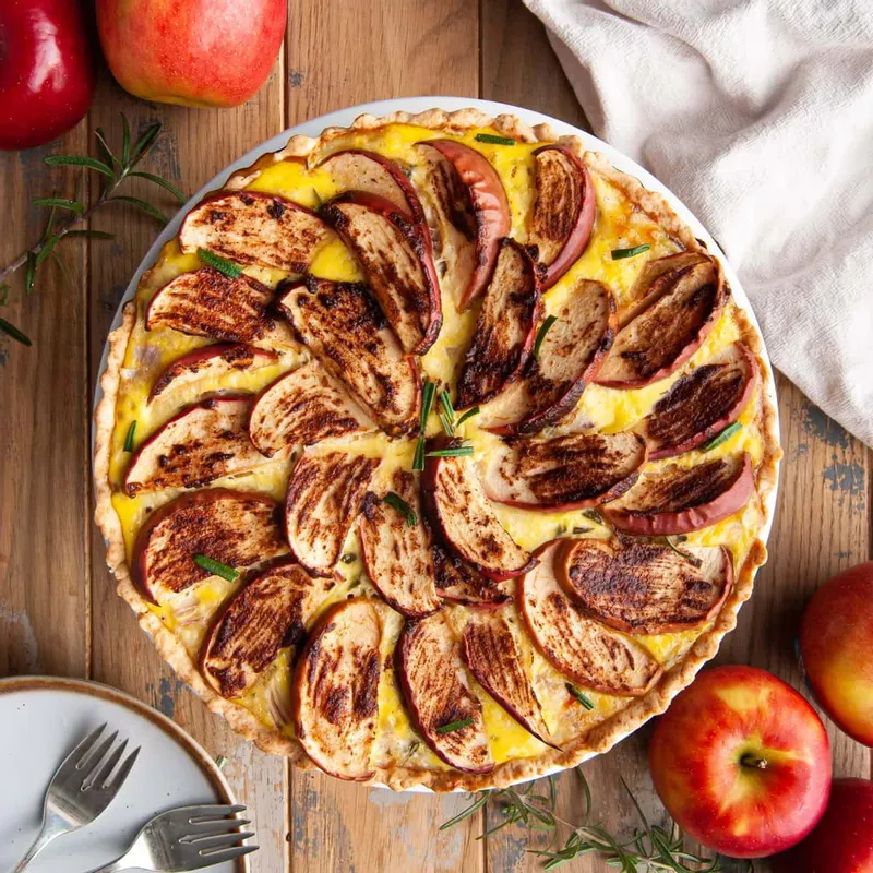 Showstopping Apple and Cheddar Quiche