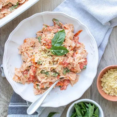 Recipe 'Baked Vegan Feta Tomato Pasta'