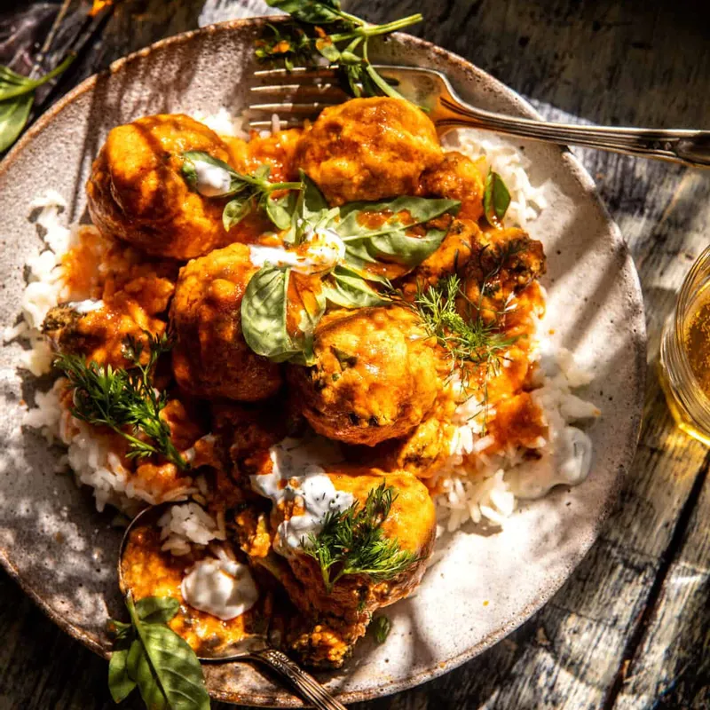 Crockpot Buffalo Chicken Meatballs