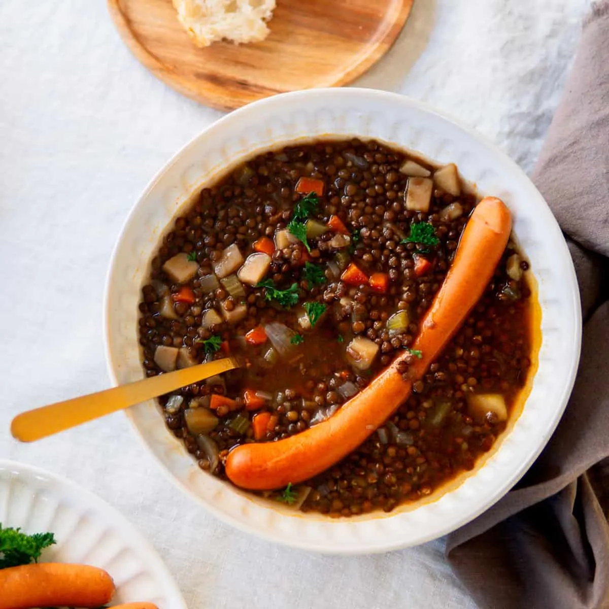 German Lentil Soup (Linsensuppe)