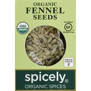 Spicely Organics Fennel Seeds, Organic
