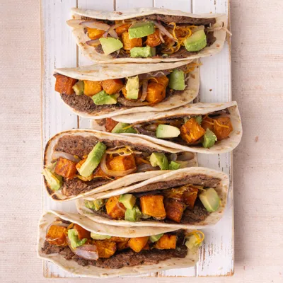 Recipe 'Smashed Black Bean Sweet Potato Tacos'