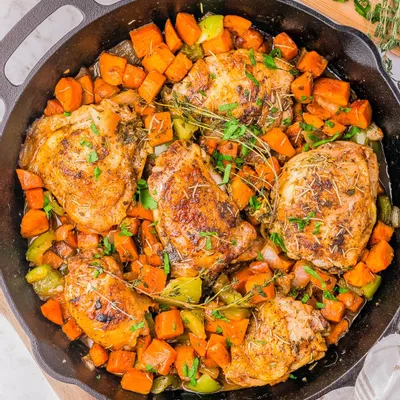 Recipe 'Chicken and Sweet Potato Skillet'