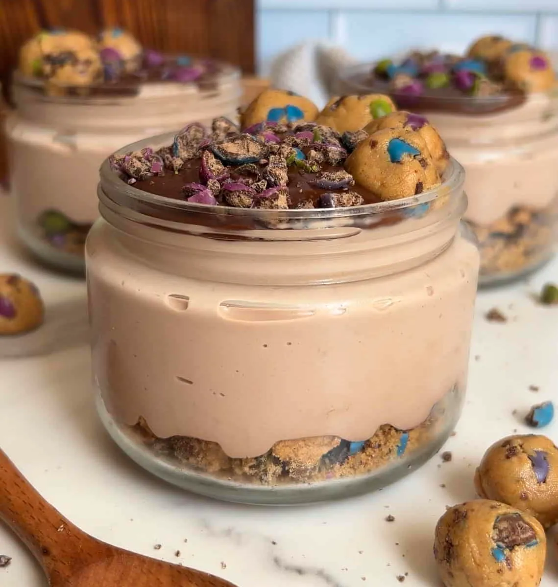 Monster Cookie Cottage Cheese Mousse