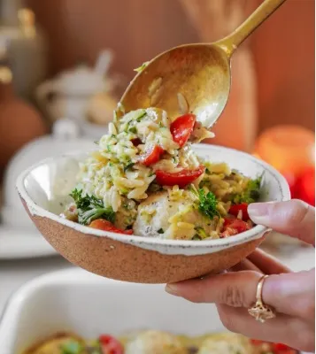 Recipe 'Sheet Pan Chicken Orzo Bake'