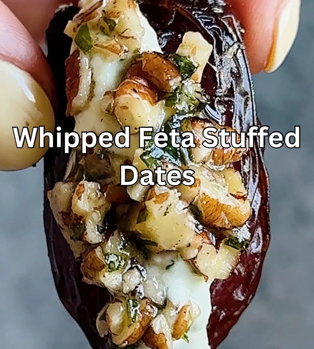 WHIPPED HERBED FETA STUFFED DATES
