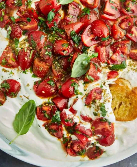 Savory Whipped Cottage Cheese and Tomatoes Bowl