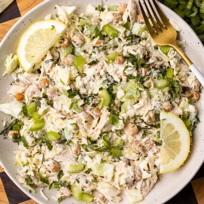 Recipe 'Chopped Chicken Caesar Salad with Greek Yogurt Dressing'