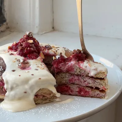 Recipe 'Raspberry Almond Pancakes'