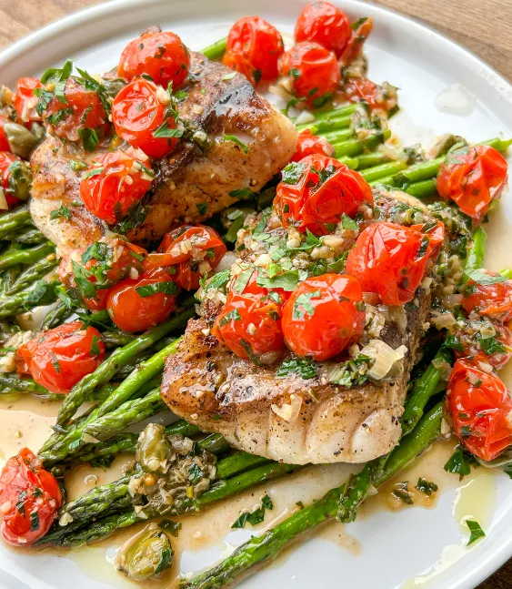 Mediterranean-Style Grouper with Blistered Tomatoes