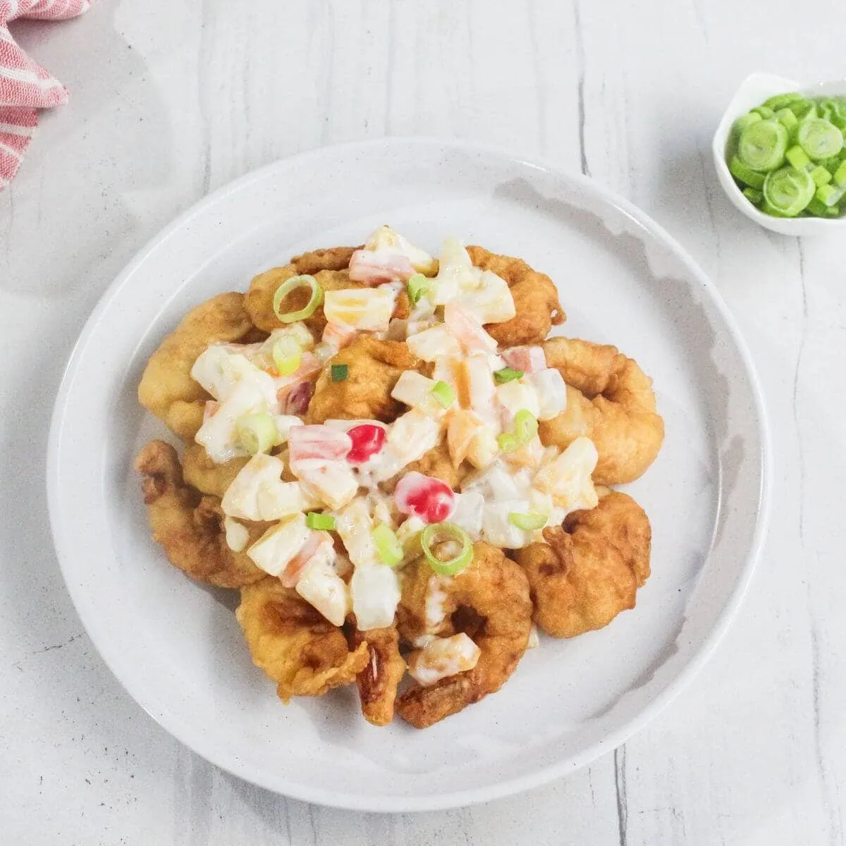 Crispy Shrimp Fruit Salad